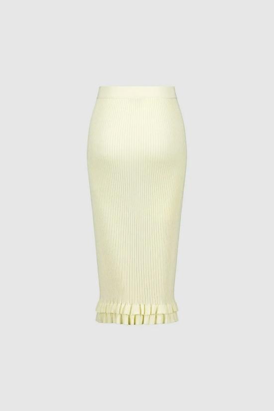  샘디 미디 스커트 사엠디 써니펜 스커트 옐로우 - SAEMDI