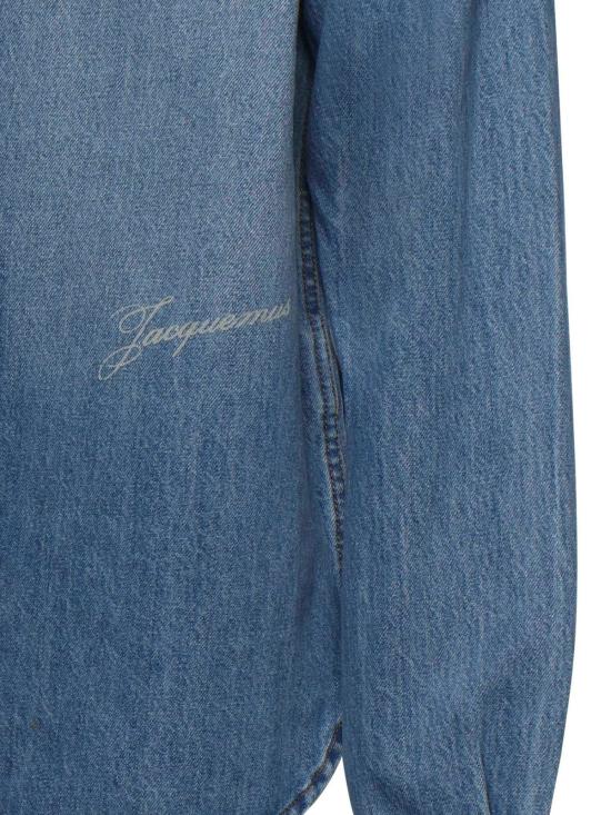  자크뮈스 데님 팬츠 Jacquemus La Chemise De Nimes Simon 데님 셔츠 블루/타박 - JACQUEMUS