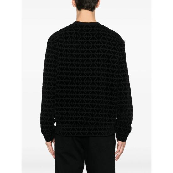  엠포리오 아르마니 긴팔 티셔츠 스웨트셔츠 블랙 - EMPORIO ARMANI