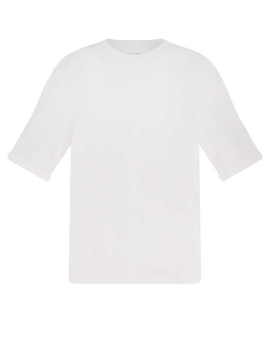  브루넬로 쿠치넬리 반팔 티셔츠 면 티셔츠 화이트