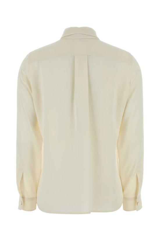  막스마라 블라우스 막스 마라 크레이프 콜모 셔츠 아이보리 - MAX MARA