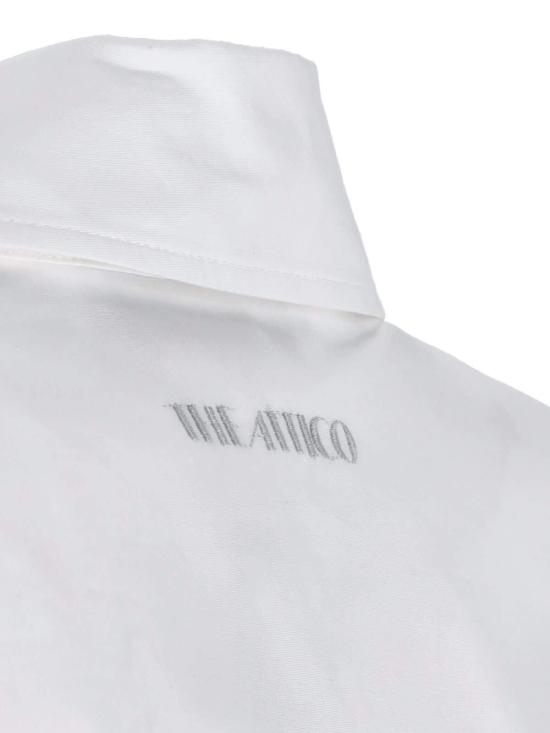  디 아티코 숏 원피스 아티코 미니 셔미지에 드레스 화이트 - THE ATTICO
