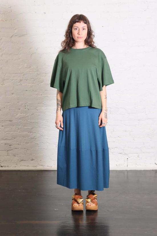  라보아트 미디 스커트 Labo.Art Cobi 저지 + 우븐 스커트