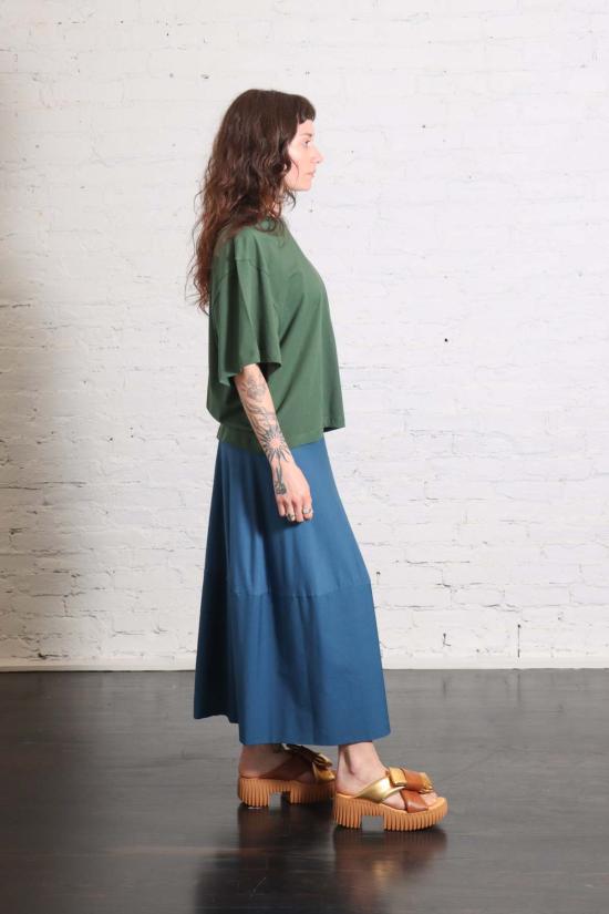  라보아트 미디 스커트 Labo.Art Cobi 저지 + 우븐 스커트 - LABO.ART