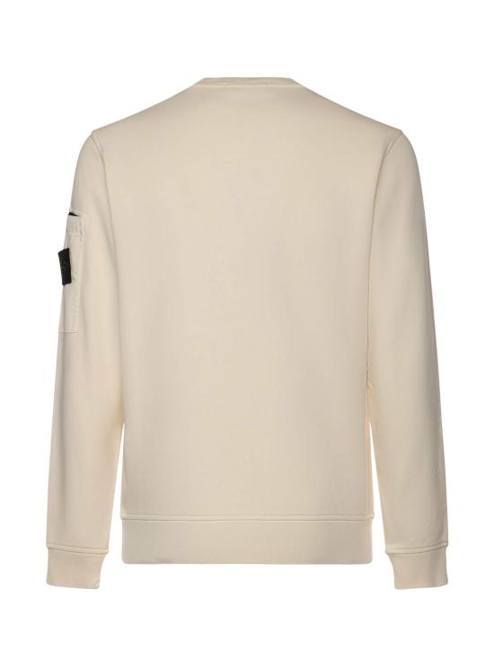  스톤 아일랜드 긴팔 티셔츠 로고 코튼 스웨트셔츠 화이트 - STONE ISLAND