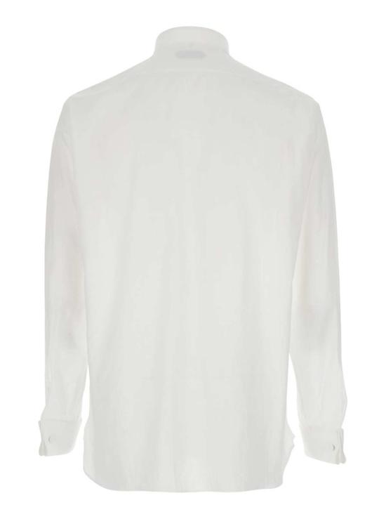  톰포드 긴팔 셔츠 톰 포드 화이트 셔츠, 동일 색상 버튼 여밈, 코튼 소재, 화이트 색상 - TOMFORD