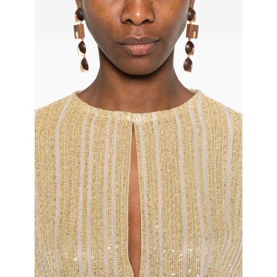  미소니 블라우스 미쏘니 셔츠  골드 - MISSONI