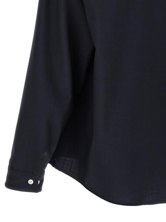  마르니 긴팔 셔츠 트로피컬 울 셔츠 블루 - MARNI