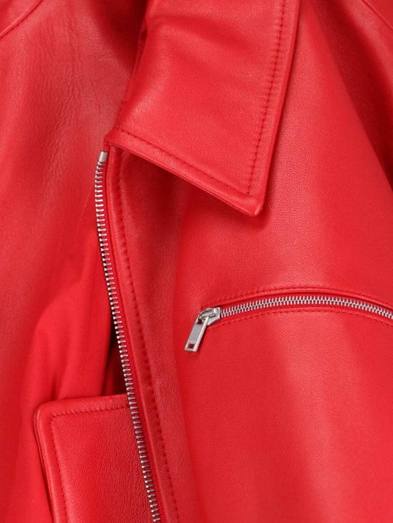  질샌더 봄버 자켓 질 샌더 레드 가죽 봄버 재킷 - JIL SANDER