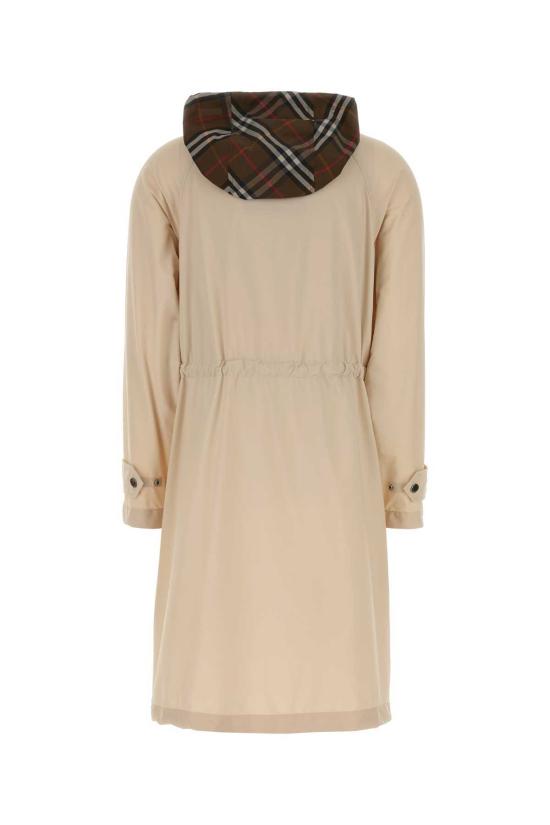  버버리 패딩 스트레치 나일론 뉴베리 파카 코트 캘리코베이지 - BURBERRY