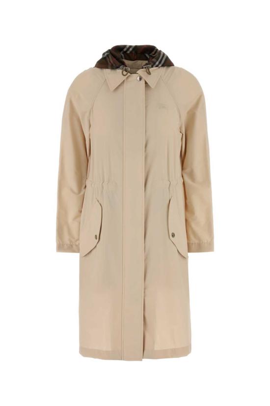  버버리 패딩 스트레치 나일론 뉴베리 파카 코트 캘리코베이지