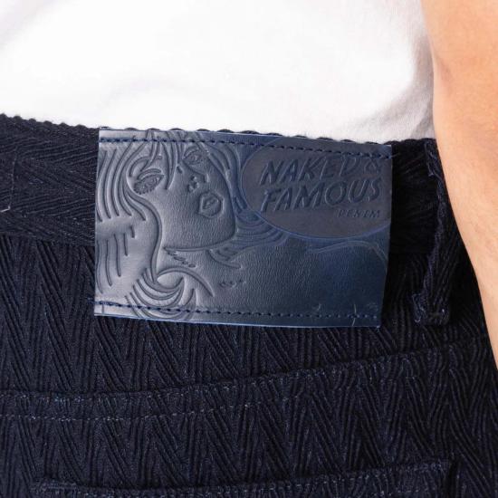  네이키드 & 페이머스 스트레이트 팬츠 네이키드 앤 페이머스 위어드 가이 인디고 스기아야 진 인디고 - NAKED & FAMOUS