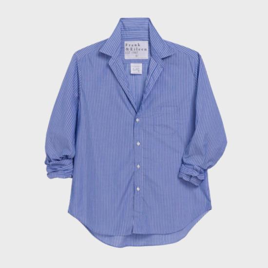  프랭크 앤 에일린 셔츠 프랭크 & 아일린 아일린 릴랙스드 버튼업 셔츠 블루 스트라이프