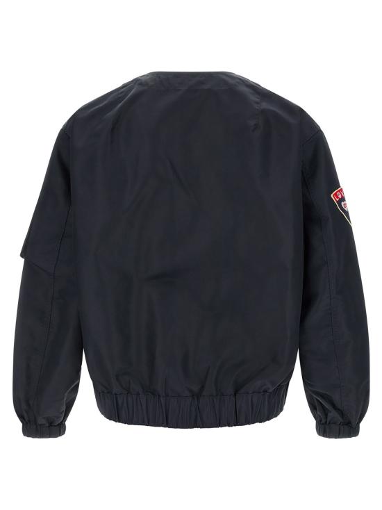  겐조 봄버 자켓 배지 칼라리스 봄버 재킷 블루 - KENZO