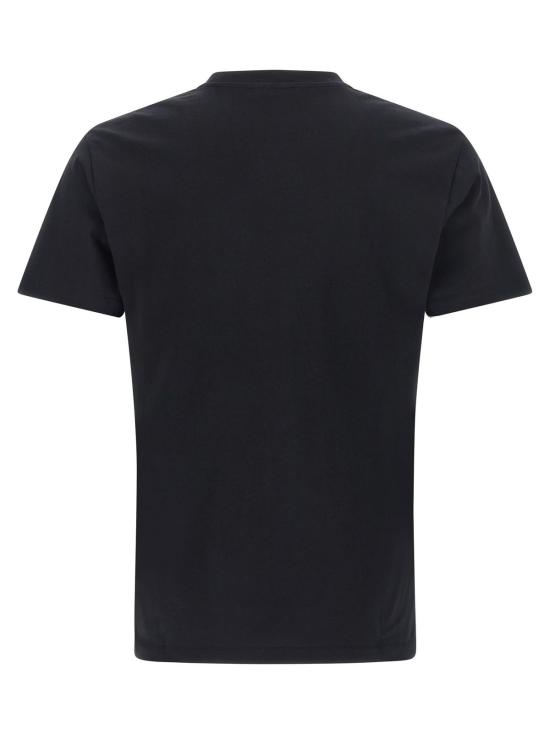  베르사체 반팔 티셔츠 로고 티셔츠 블랙 - VERSACE