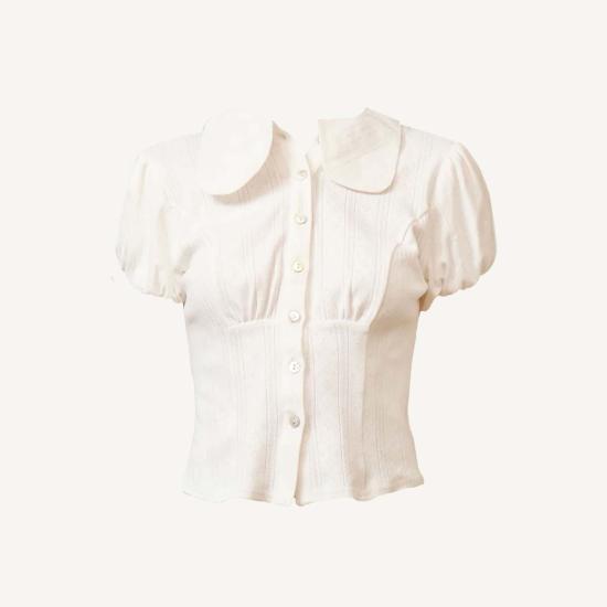  ZEMETA 블라우스 제메타 화이트 크림  탑 - OTHER BRANDS