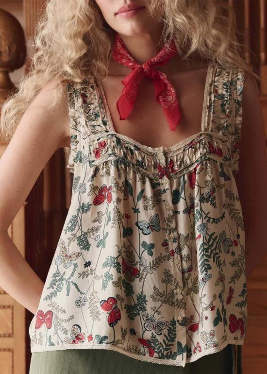  더 그레이트 민소매 티셔츠 위대한 빅토리아 시대 탱크탑 나비 - THE GREAT