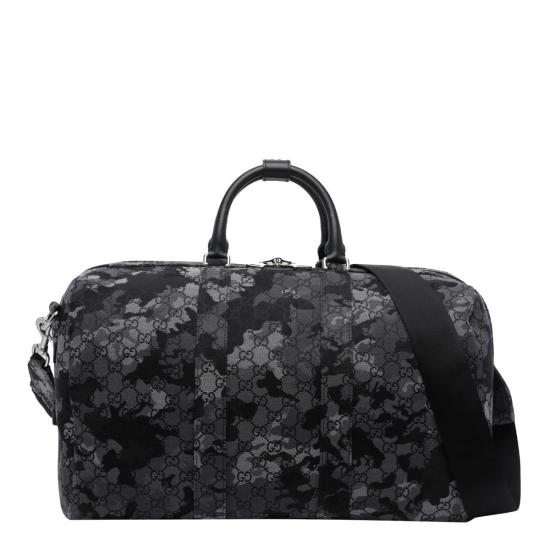  구찌 더플백 라지 GG 로고  블랙