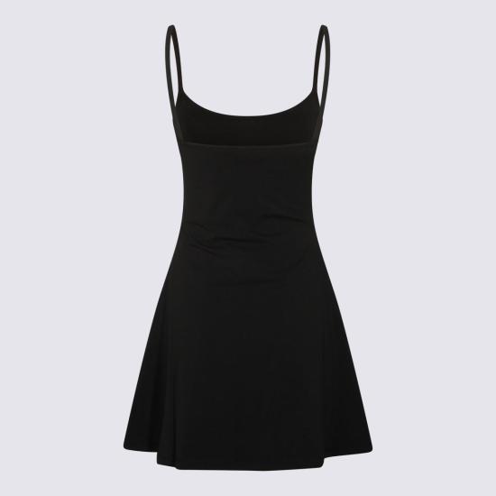  디젤 미디 원피스 코튼 드레스 블랙 - DIESEL