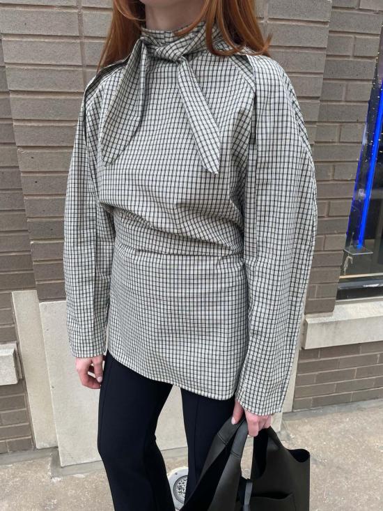  더 엔케이씨 스토어 숏 원피스 NKC 스토어 보니 타탄 미니 드레스/튜닉 - The NKC Store