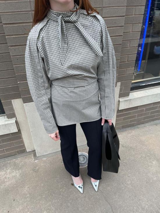  더 엔케이씨 스토어 숏 원피스 NKC 스토어 보니 타탄 미니 드레스/튜닉 - The NKC Store