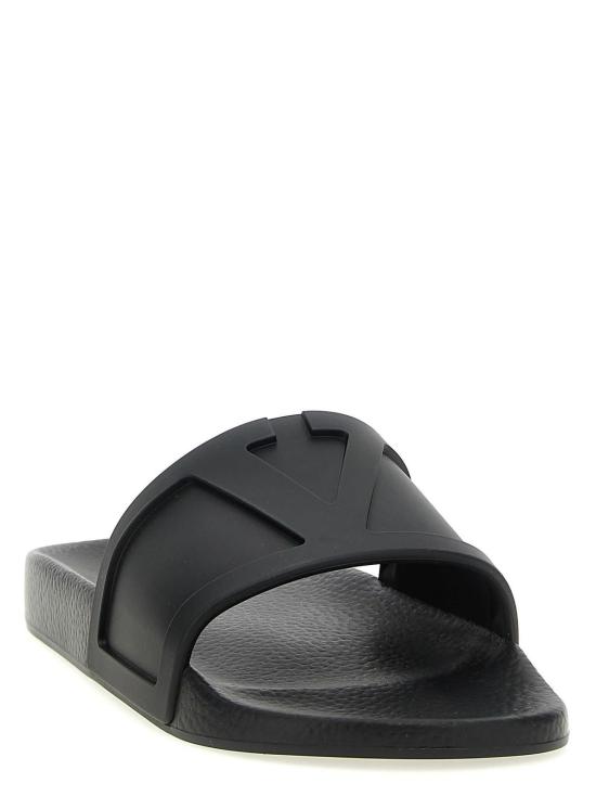  발렌티노 가라바니 샌들 Valentino Garavani 쿨사이드 슬라이드 블랙 - VALENTINO GARAVANI