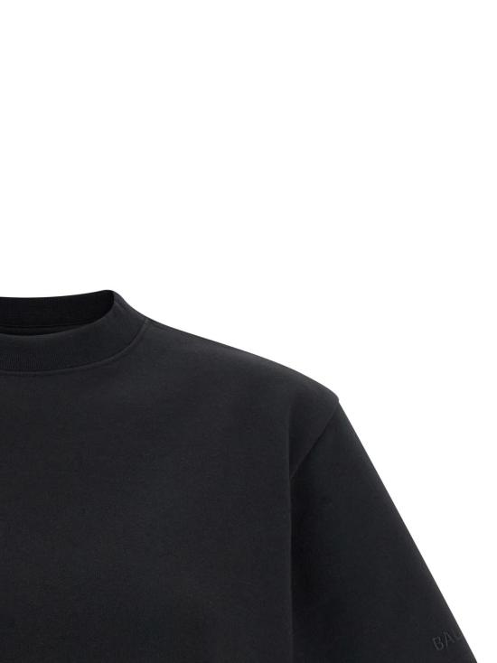  발렌시아가 반팔 티셔츠 크롭 티셔츠 블랙 - BALENCIAGA