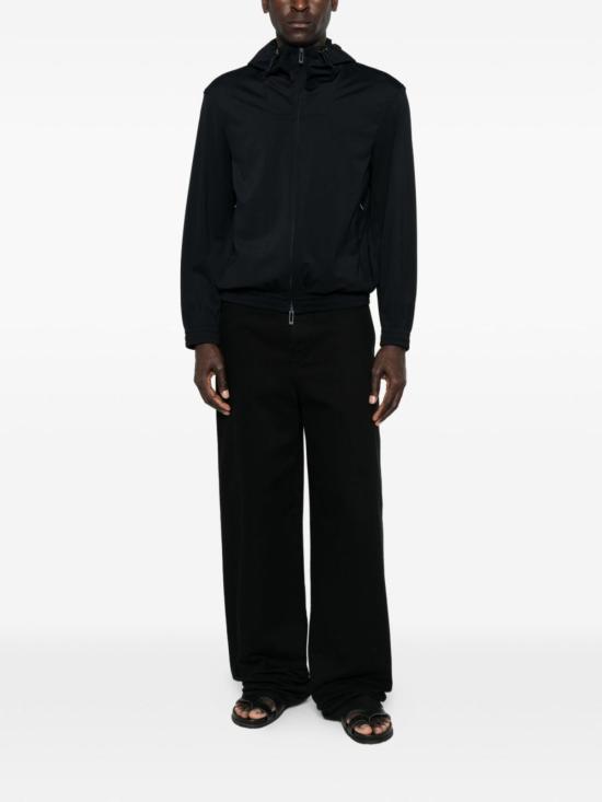  엠포리오 아르마니 자켓 나일론 후드 재킷 블루 - EMPORIO ARMANI