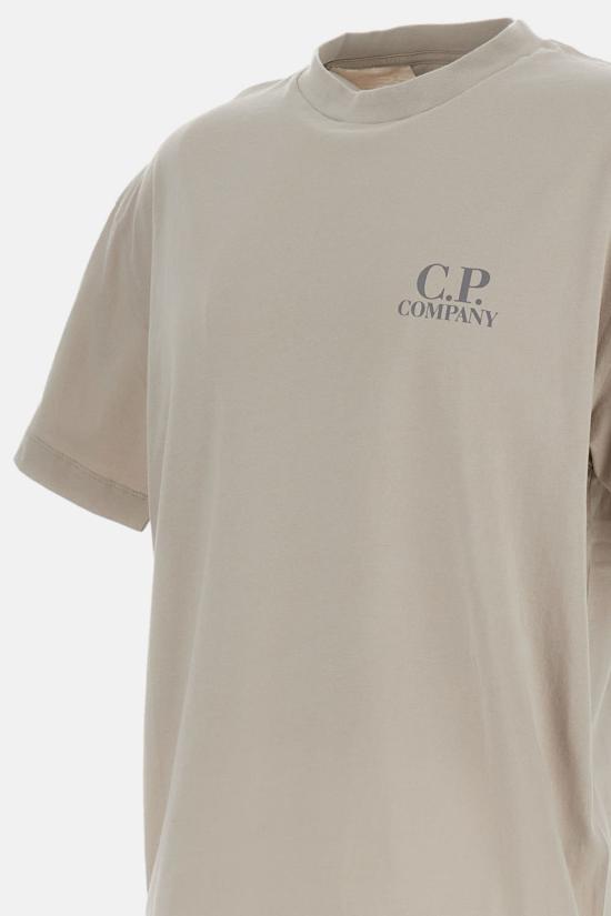  씨피 컴퍼니 반팔 티셔츠 C.P. 컴퍼니 크루넥 로고 티셔츠 (회색) - C.P. COMPANY