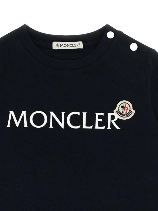  [키즈] 몽클레어 티셔츠 키즈 몽클레르 로고 티셔츠 블루 - MONCLER