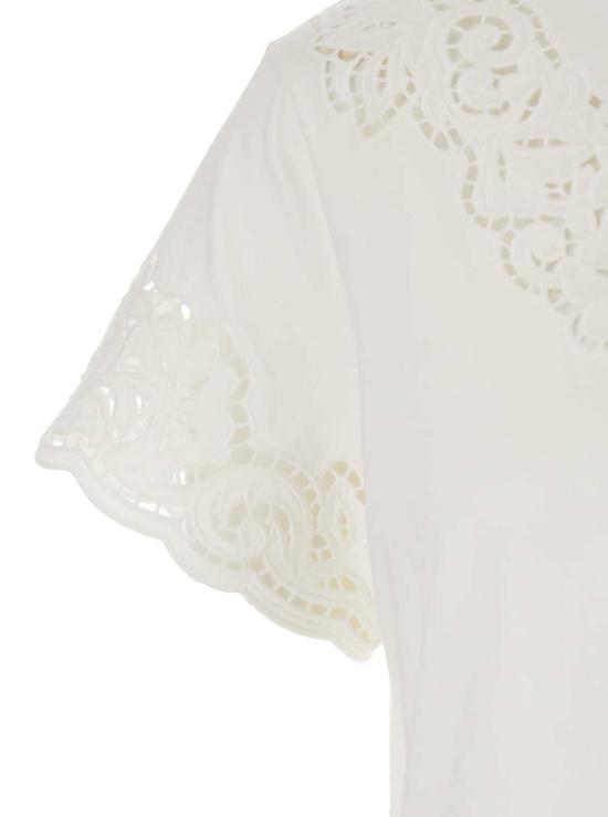  트윈셋 반팔 티셔츠 니트웨어 티셔츠 화이트 - TWINSET