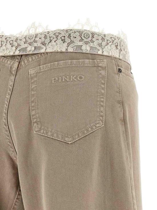26SS 핑코 스트레이트 팬츠 106462A364C88 Beige - PINKO