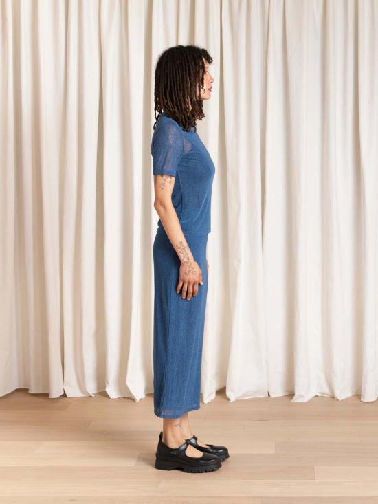  알리 골든 반팔 티셔츠 뉴 메쉬 티셔츠 탑 - ALI GOLDEN