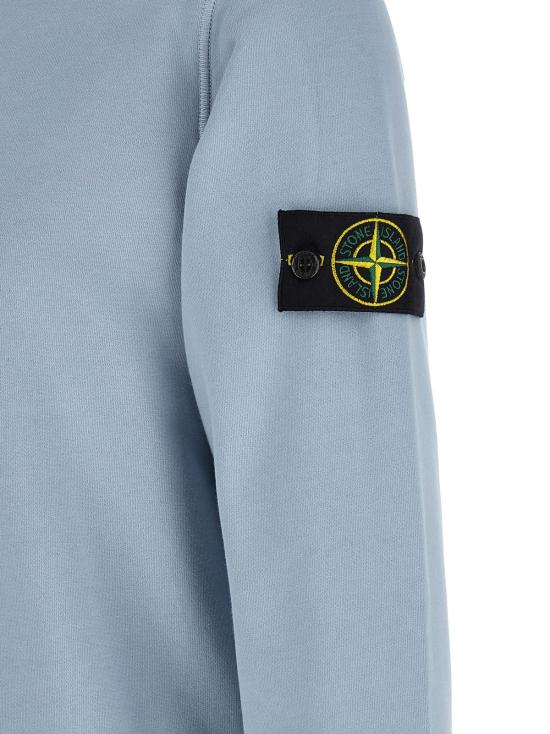  스톤 아일랜드 긴팔 티셔츠 6100060 스웨트셔츠 라이트 블루 - STONE ISLAND