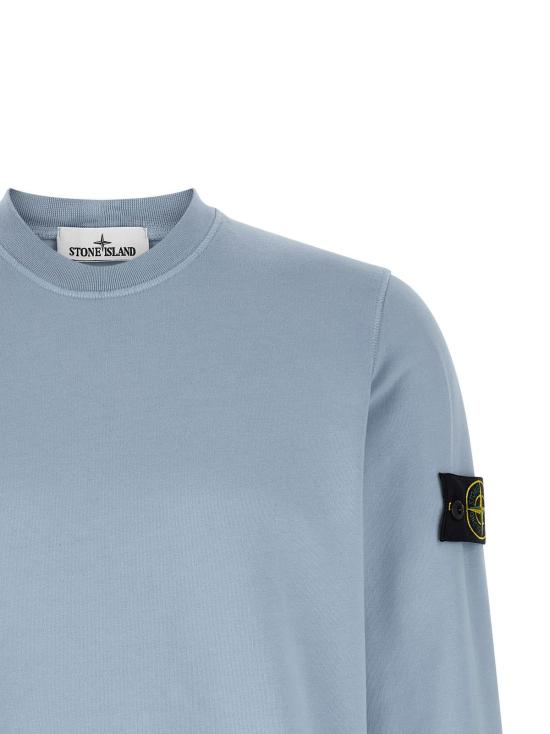  스톤 아일랜드 긴팔 티셔츠 6100060 스웨트셔츠 라이트 블루 - STONE ISLAND