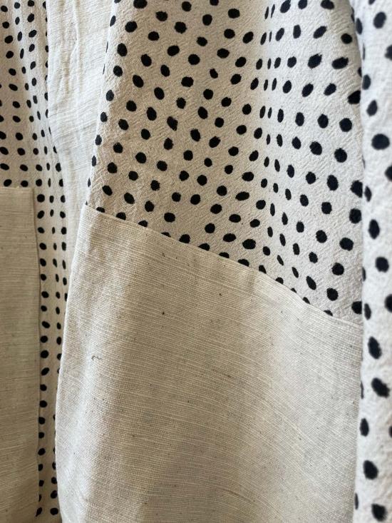  해피 프렌치 갱 코트 블랙 도트 화이트 - HAPPY FRENCH GANG