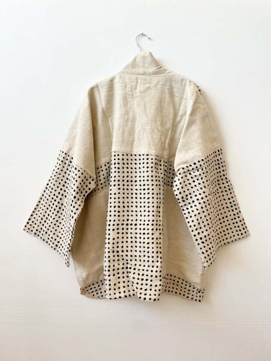  해피 프렌치 갱 코트 블랙 도트 화이트 - HAPPY FRENCH GANG