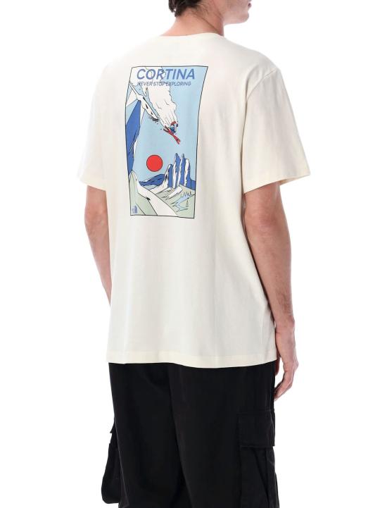  노스페이스 반팔 티셔츠 마운틴 셀레브레이션 코르티나 티셔츠 화이트 - NORTH FACE