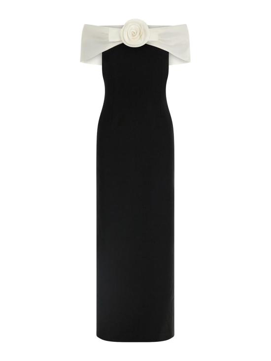 26SS 셀프 포트레이트 롱 원피스 RS26180XBLACK White