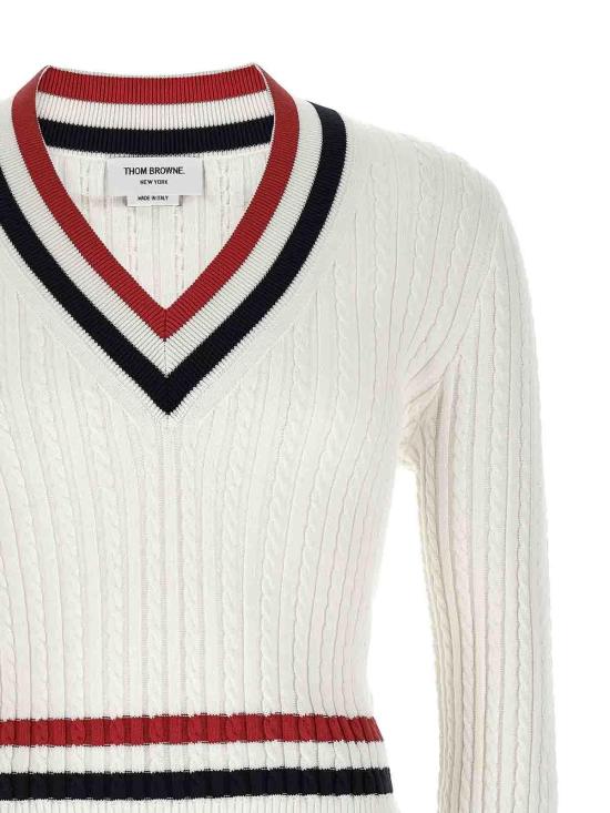 26SS 톰브라운 스웨터 MKA581AY3014100 White - THOM BROWNE