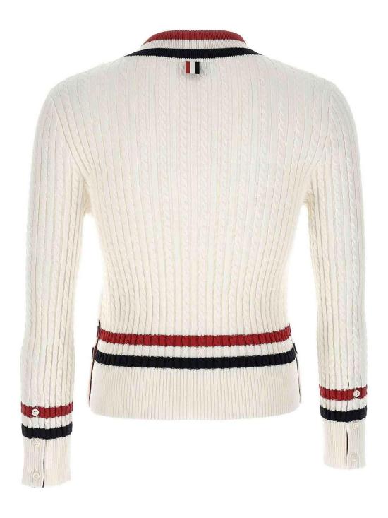 26SS 톰브라운 스웨터 MKA581AY3014100 White - THOM BROWNE