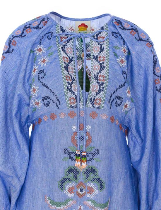 26SS 팜 리오 미디 원피스 349077 26051 Blue - FARM RIO