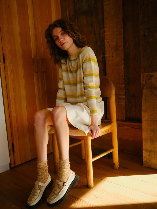  디겐 스웨터 데겐 스트라이프 크루  더스크 - DEGEN