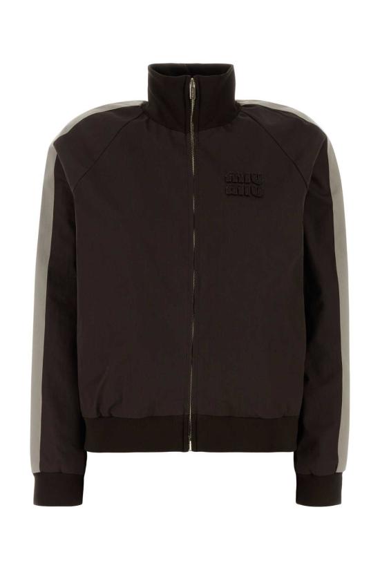  미우미우 자켓 초콜릿 코튼 재킷 초콜릿