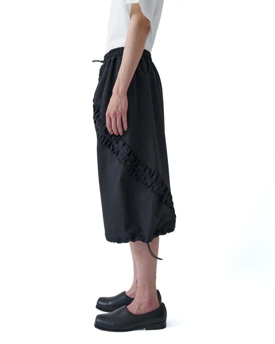  세이지 네이션 숏팬츠 트로피컬 울 롱 포실  차콜 - SAGE NATION