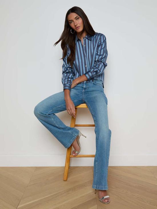  라장스 블라우스 코제트 크롭 셔츠 - L'AGENCE