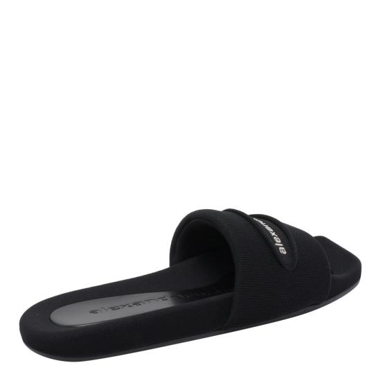  알렉산더 왕 뮬/슬리퍼 니트 로고 슬라이드 샌들 블랙 - ALEXANDER WANG