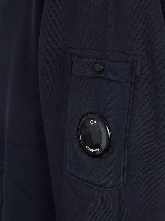  씨피 컴퍼니 긴팔 티셔츠 C.P. 컴퍼니 면 후드티 (블루) - C.P. COMPANY