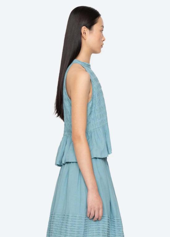  씨뉴욕 민소매 티셔츠 씨 나이 바이올렛 탱크탑 - SEA NY