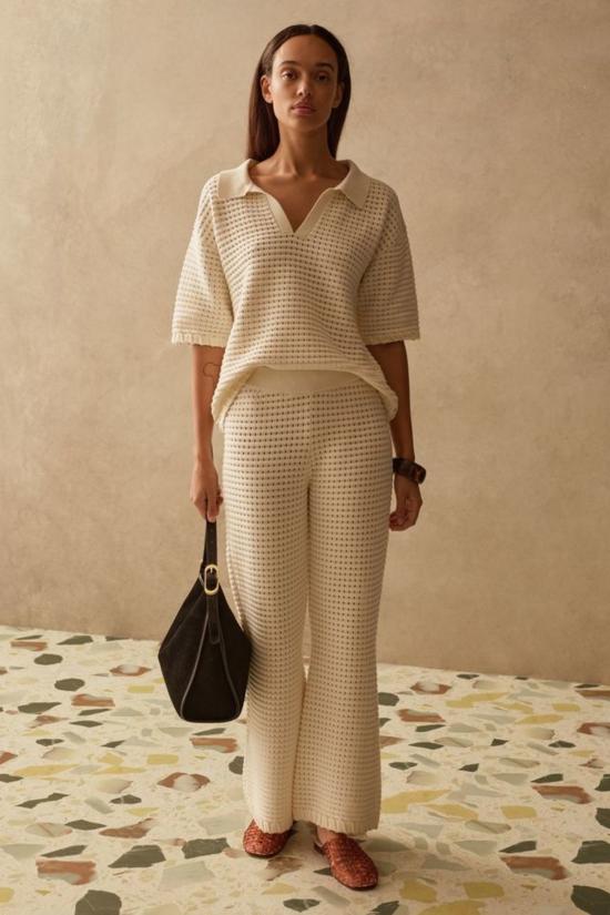  Sancia 스트레이트 팬츠 산시아 리드 니트 팬츠 도브